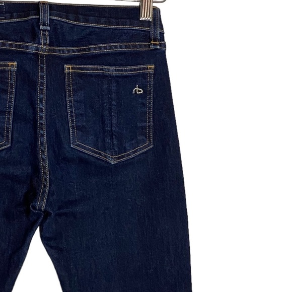 Rag and Bone High Rise Skinny Jean Dark Blue Wash Stretch 25 - Picture 11 of 16